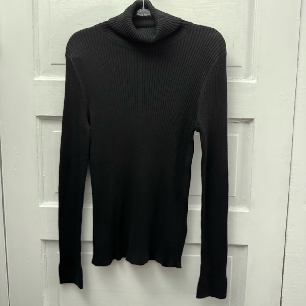 Ribbed Turtleneck Sweater Pullover Repeat Womens … - image 1